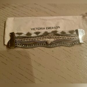 Victoria Emerson Silver and Black Multi-Strand Bracelet